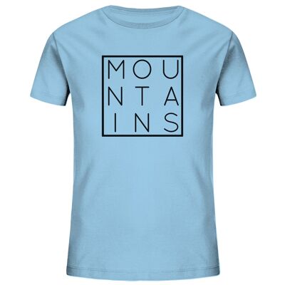 Mountains Graphic - Kids Organic Shirt - Sky Blue