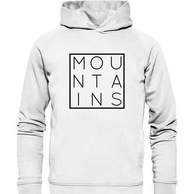 Mountains Graphic - Organic Fashion Hoodie - White