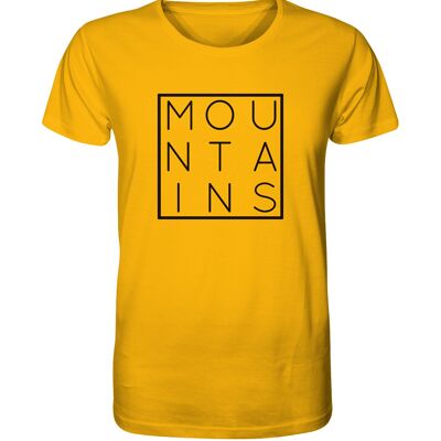Mountains Graphic - Organic Shirt - Spectra Yellow
