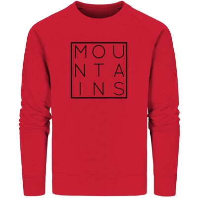 Mountains Graphic - Organic Sweatshirt - Red