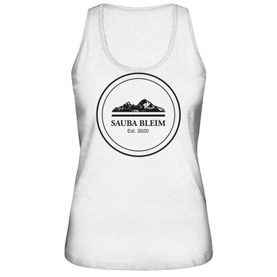 Sauba Bleim Logo - Ladies Organic Tank-Top - White