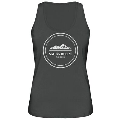 Sauba Bleim Logo - white - Ladies Organic Tank-Top - Anthracite