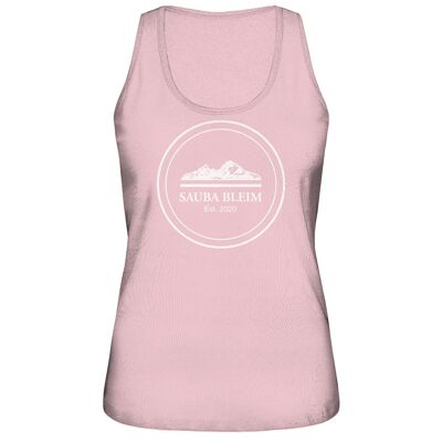 Sauba Bleim Logo - white - Ladies Organic Tank-Top - Cotton Pink