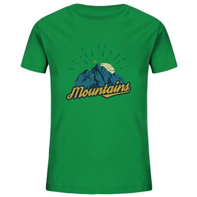 Vintage Mountains - Kids Organic Shirt - Fresh Green