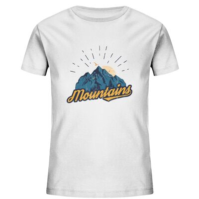 Vintage Mountains - Kids Organic Shirt - White