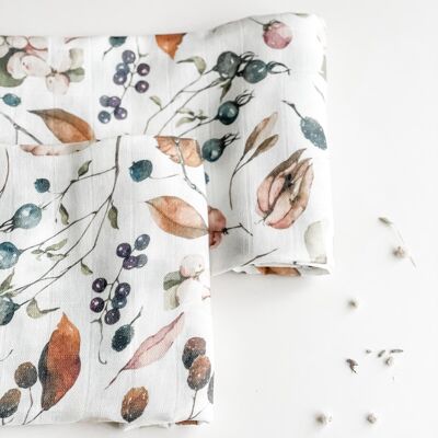 Muslin Blanket / Swaddle – Garden Berry