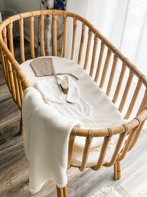 Super Soft Cotton Knit Blanket - Milk White