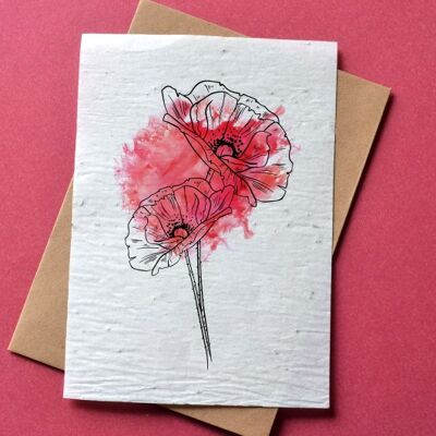 Card to plant Poppy