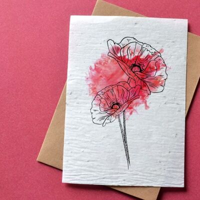 Card to plant Poppy