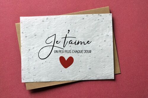 Carte à planter Je t'aime tous les jours