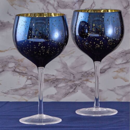 Set of 2 Galaxy Gin Glasses