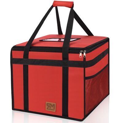 Red Food Delivery Thermal Insulated Cooler Bag