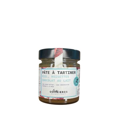 Pâte à tartiner Miel, Noisettes et Chocolat au Lait