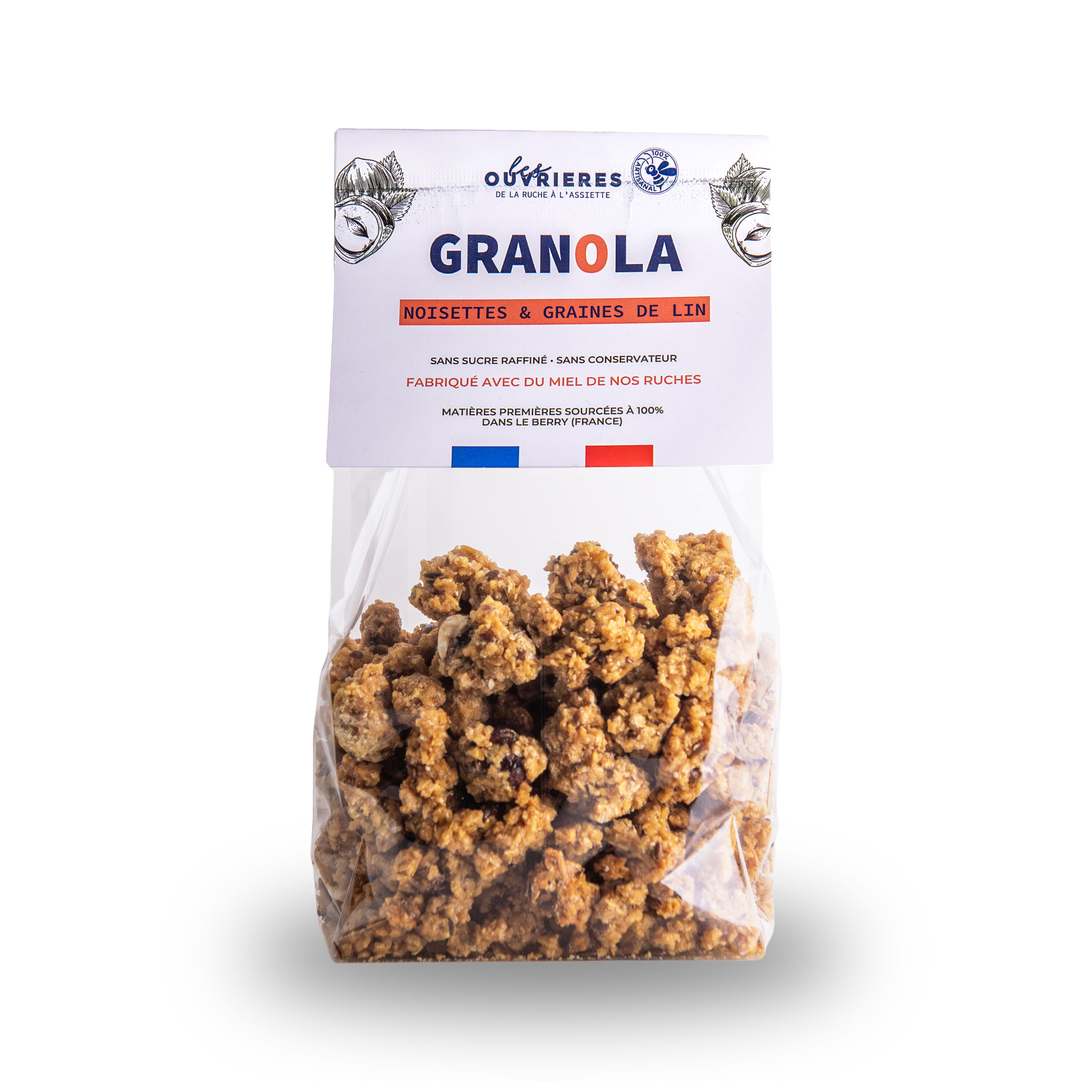 Granola Miel, Graines de Lin & Noisettes
