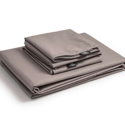 Egyptisch katoen uni-200 x 220 Taupe