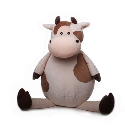 Cow sitting brown 25 cm