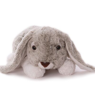 Hase 30 cm liegend grau