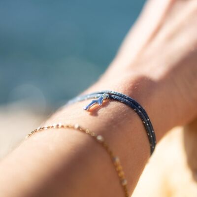 Bracelet bébé corail Bleu - Argent