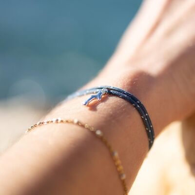 Bracelet bébé corail Bleu - Argent