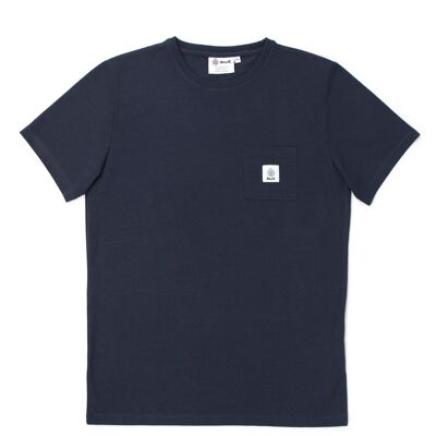 T-Shirt poche recyclé  - Bleu Océan