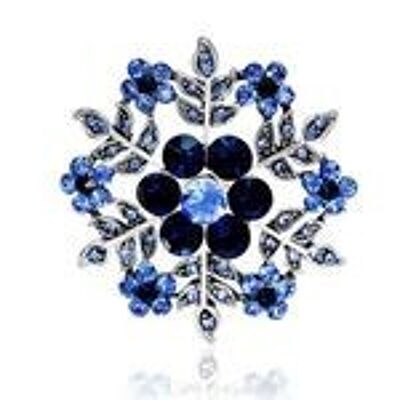Style vintage de fleur de cristal bleu