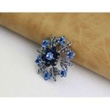 Style vintage de fleur de cristal bleu 4