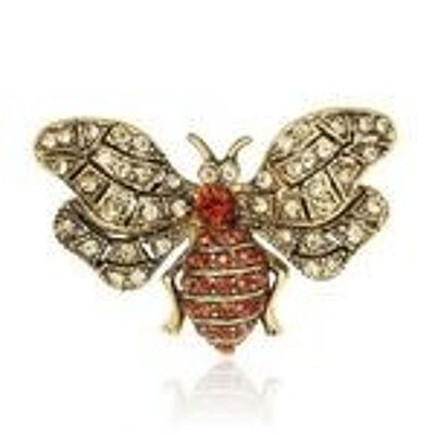 Vintage Style Crystal Diamante Bee