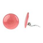 Pink Discs Tagua Ohrclips, 20 mm