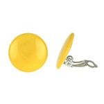 Orecchini a clip Tagua Yellow Discs, 20 mm