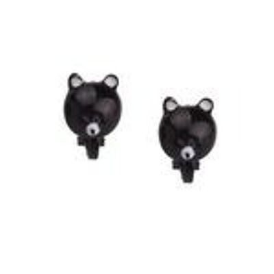 Boucles D'oreilles Clip Ours Noir