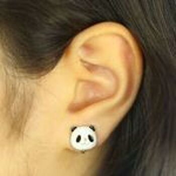 Boucles D'oreilles Clip Panda 5