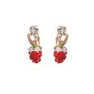 Boucles D'oreilles Clip Fraise Rouge