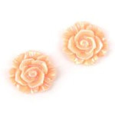 Pfirsichorange AB-farbig plattierte Blumen-Ohrclips