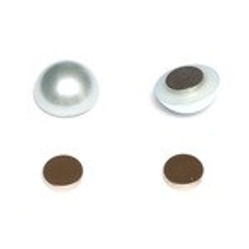 Boucles d'oreilles magnétiques rondes en forme de dôme en perles acryliques à dos plat bleu pour non percées 2