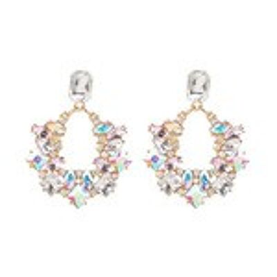 Aretes nupciales con adornos de cristal de múltiples formas