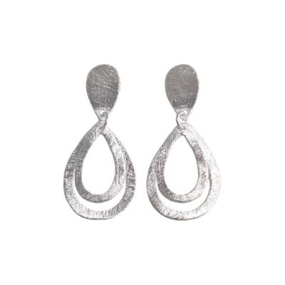 Boucles d'oreilles pendantes en forme de larme en argent sterling