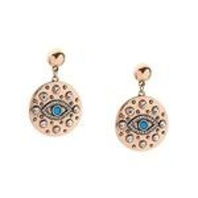 Egyptian Eye Art Nouveau Victorian Revival Vintage Inspired Drop Earrings