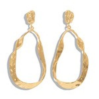 Textured Irregular Hoop Drop Earrings