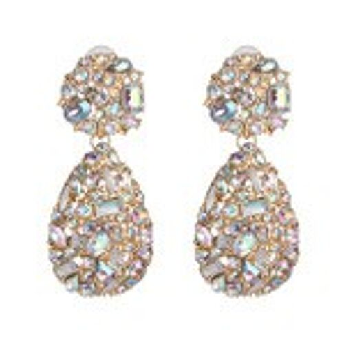 AB Crystal Teardrop Drop Earrings