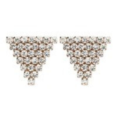 Boucles d'Oreilles Triangle à Diamants