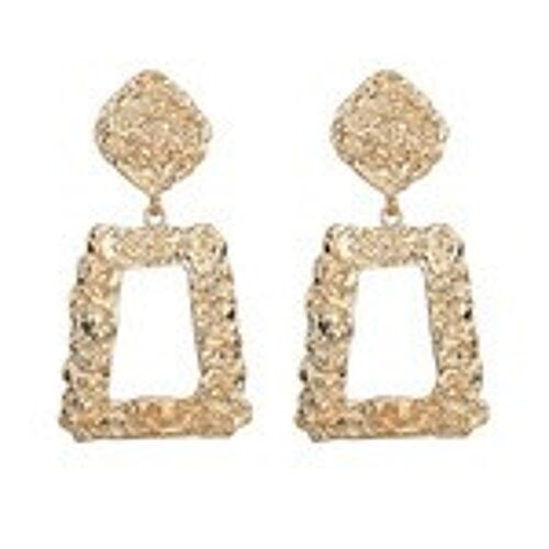 Wavy Texture Geometric Trapezoid Drop Earrings