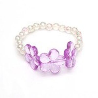 Purple Flower Fashion Acrylic Bracelets for Kids