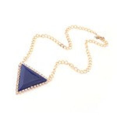 Fashion epoxy covering triangle necklace