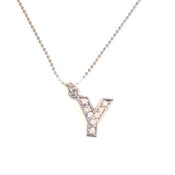 Collier pendentif initiale "Y"