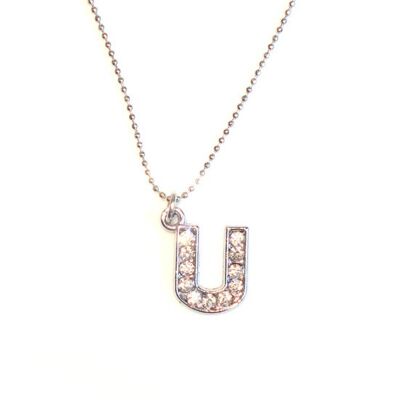 Collier pendentif initiale "U"
