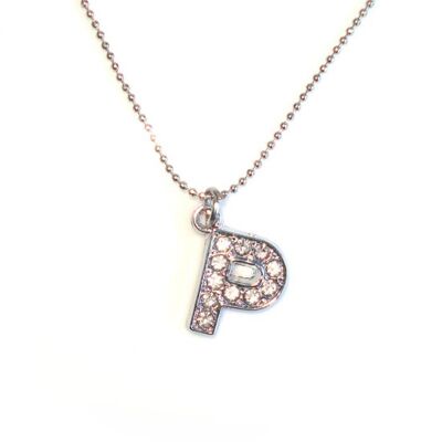 Collier pendentif initiale "P"