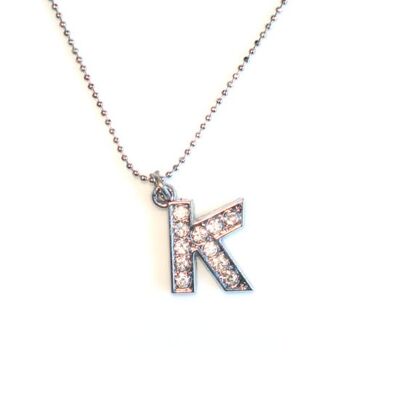 Collier pendentif initiale "K"