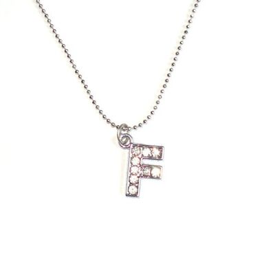 Collier pendentif initiale "F"