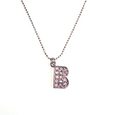 Initial "B" pendant necklace