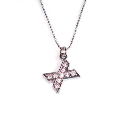 Collier pendentif initiale "X"